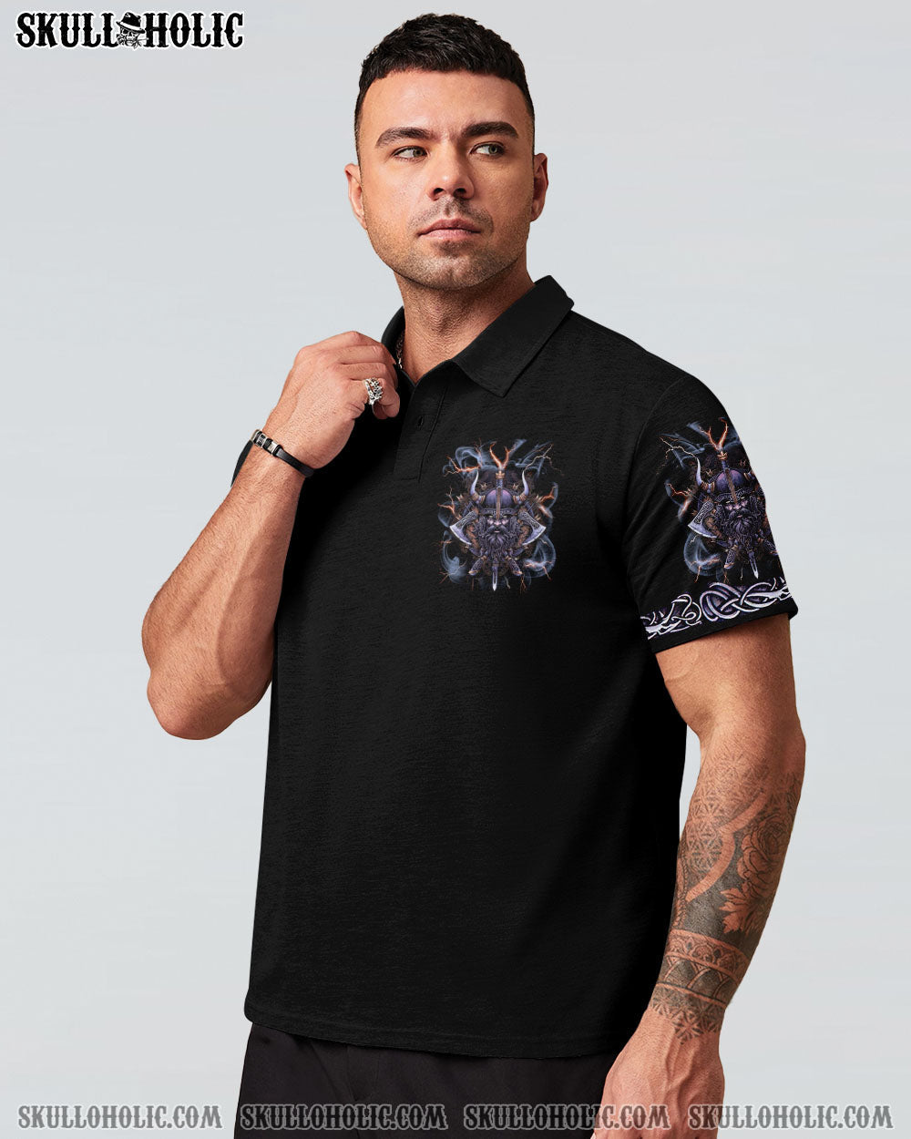 BLISSCORNERS SHOW NO MERCY VIKING SKULL ALL OVER PRINT