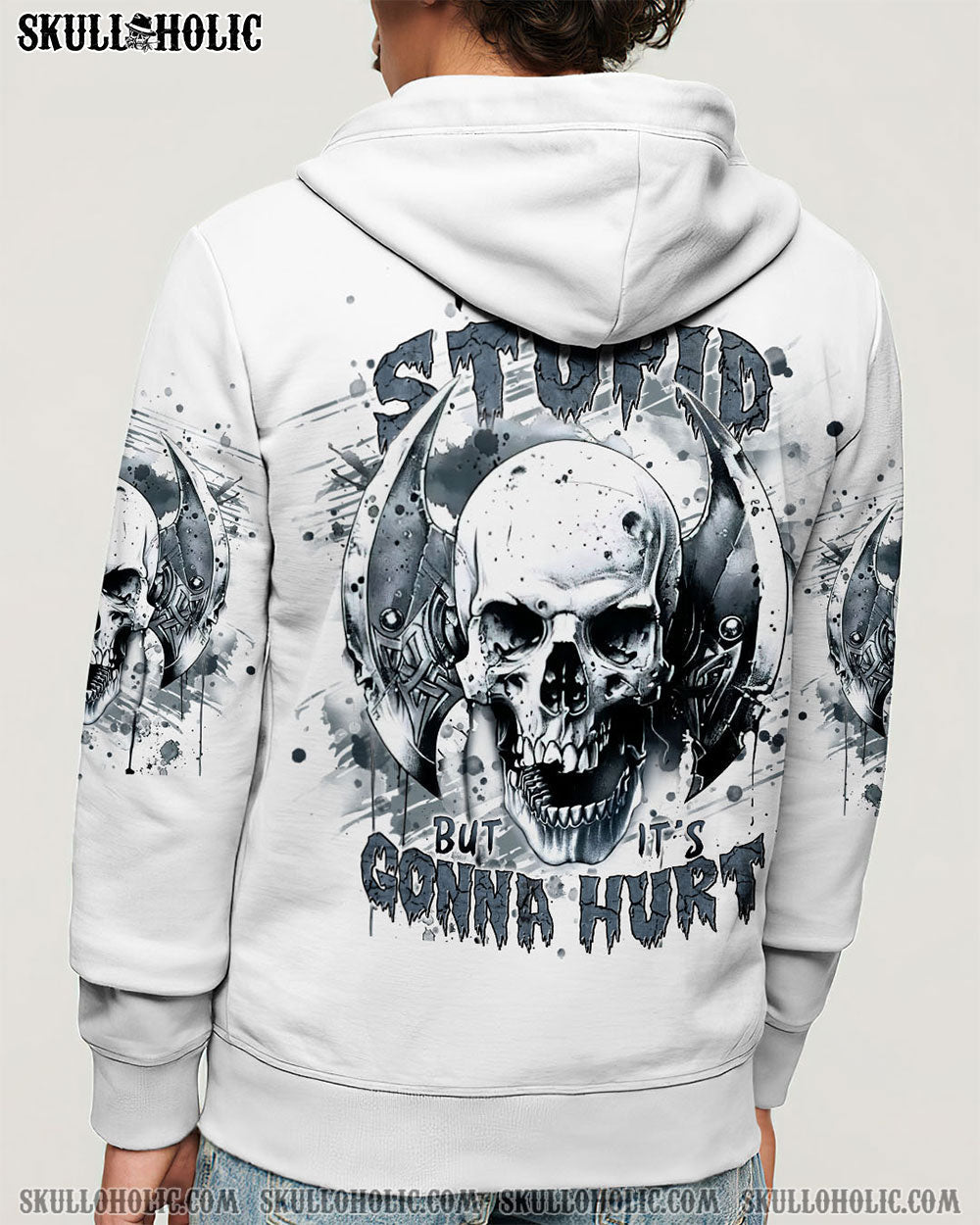 BLISSCORNERS I CAN FIX STUPID BUT IT'S GONNA HURT SKULL ALL OVER PRINT