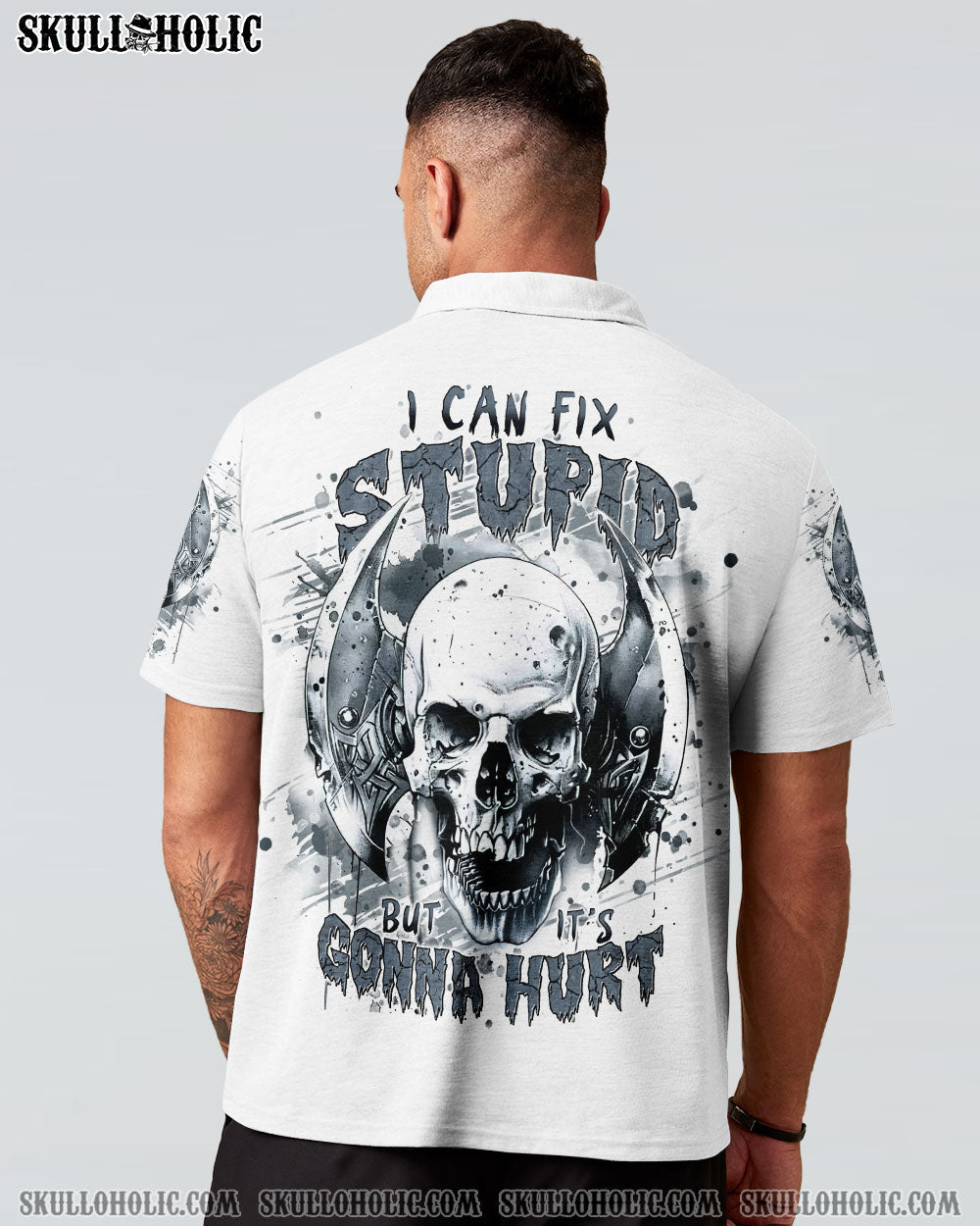 BLISSCORNERS I CAN FIX STUPID BUT IT'S GONNA HURT SKULL ALL OVER PRINT
