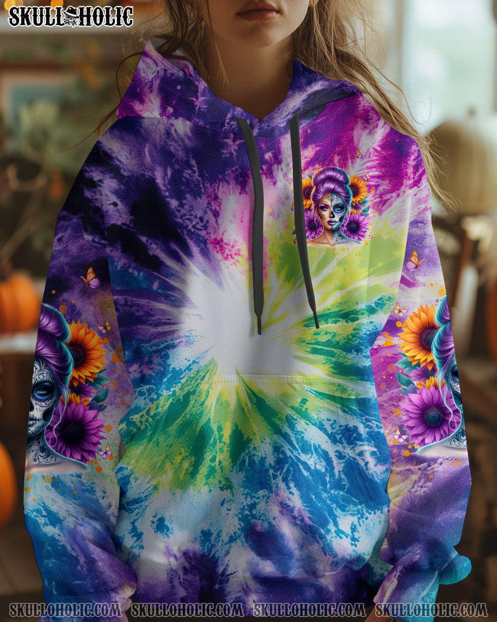 BLISSCORNERS SHE IS SUNSHINE SKULL LADY ALL OVER PRINT