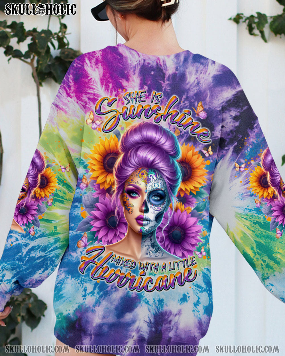 BLISSCORNERS SHE IS SUNSHINE SKULL LADY ALL OVER PRINT