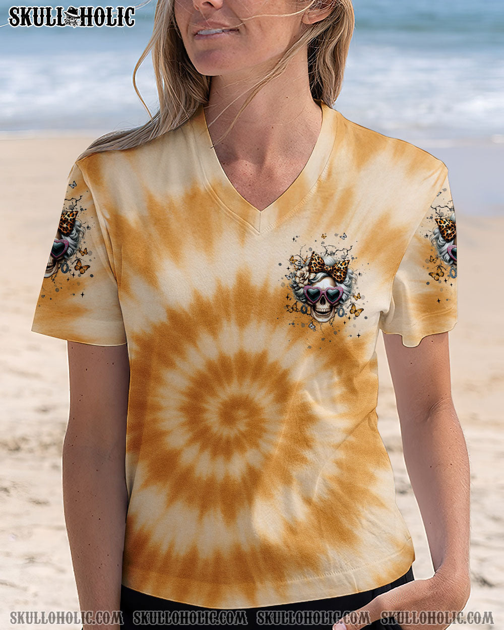BLISSCORNERS ASSUMING I'M JUST AN OLD LADY SKULL TIE DYE ALL OVER PRINT