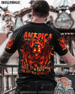 BLISSCORNERS AMERICA LIVE IT LOVE IT OR GET THE HELL OUT ALL OVER PRINT