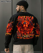 BLISSCORNERS AMERICA LIVE IT LOVE IT OR GET THE HELL OUT ALL OVER PRINT