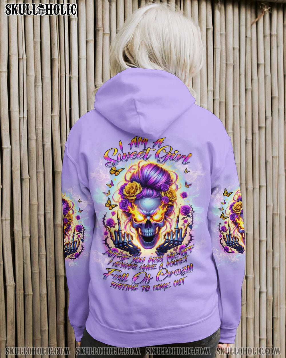 BLISSCORNERS WHO IS GOING TO STOP ME MESSY BUN SKULL TIE DYE ALL OVER PRINT