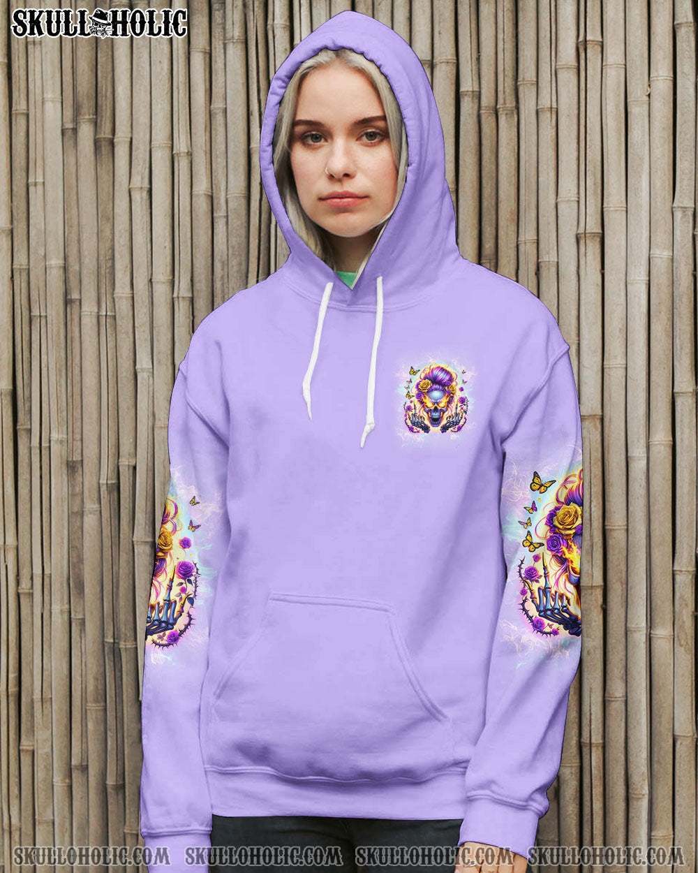 BLISSCORNERS WHO IS GOING TO STOP ME MESSY BUN SKULL TIE DYE ALL OVER PRINT