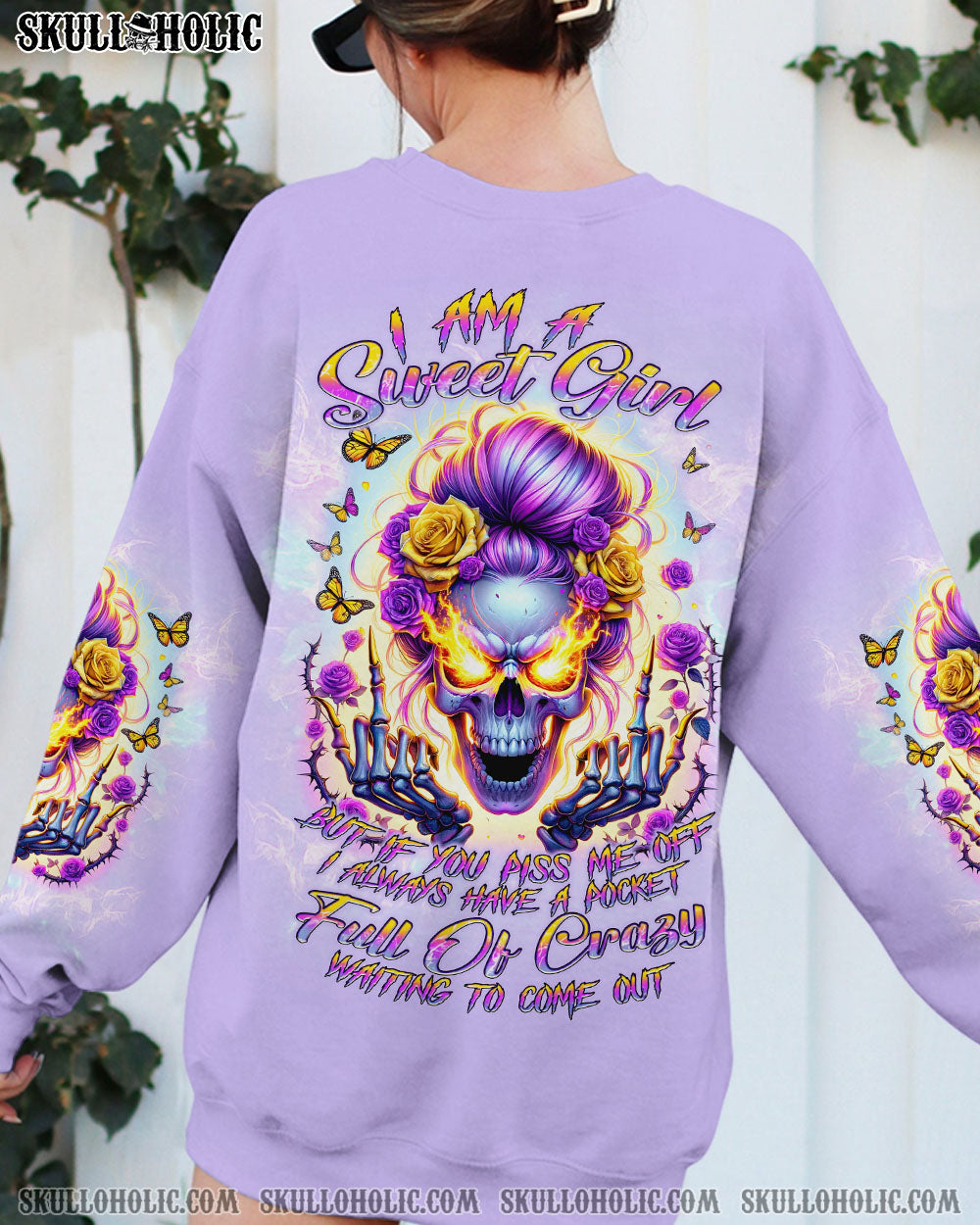 BLISSCORNERS WHO IS GOING TO STOP ME MESSY BUN SKULL TIE DYE ALL OVER PRINT
