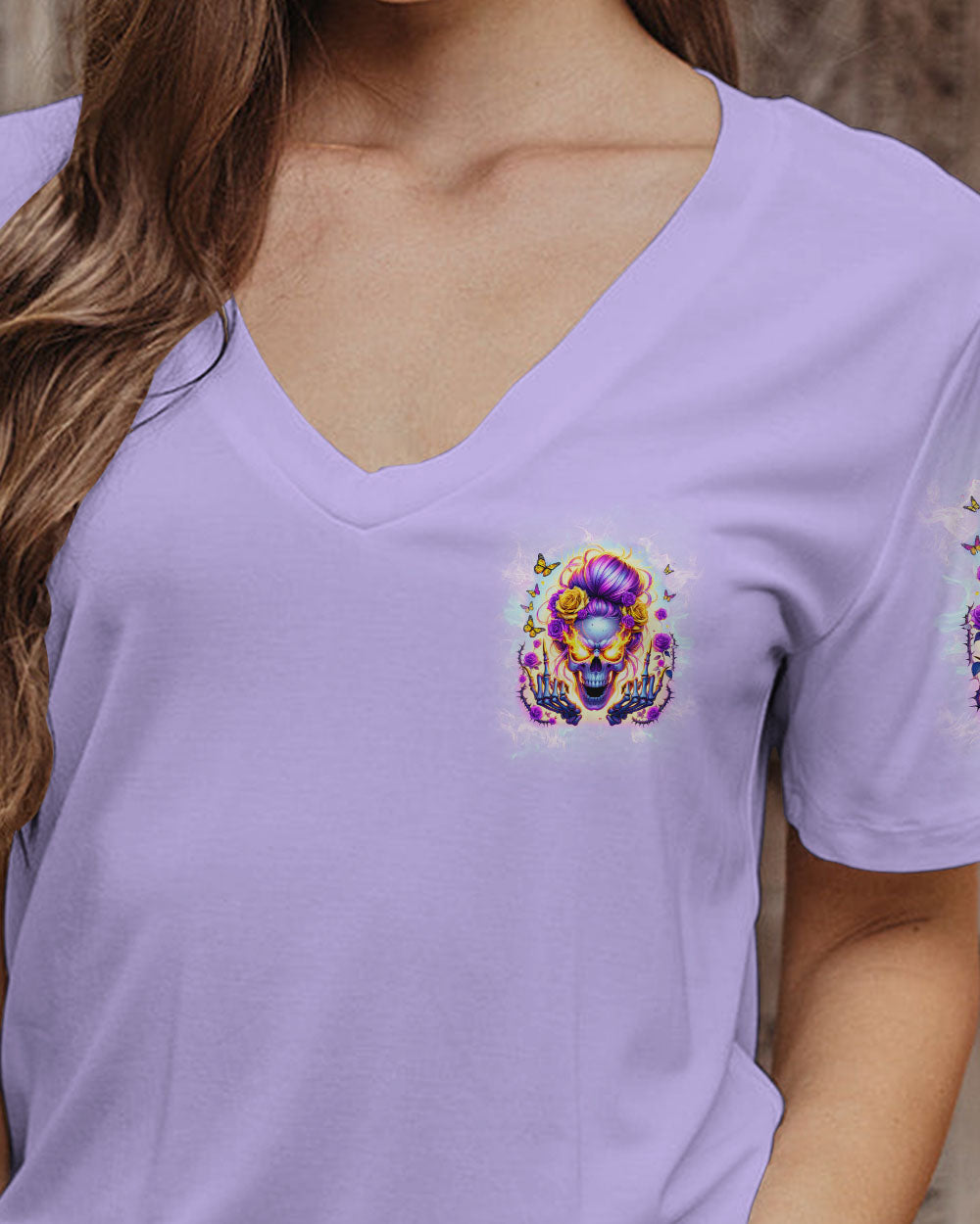 BLISSCORNERS WHO IS GOING TO STOP ME MESSY BUN SKULL TIE DYE ALL OVER PRINT
