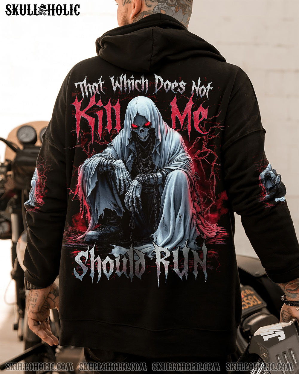 BLISSCORNERS THAT WHICH DOES NOT KILL ME SHOULD RUN ALL OVER PRINT