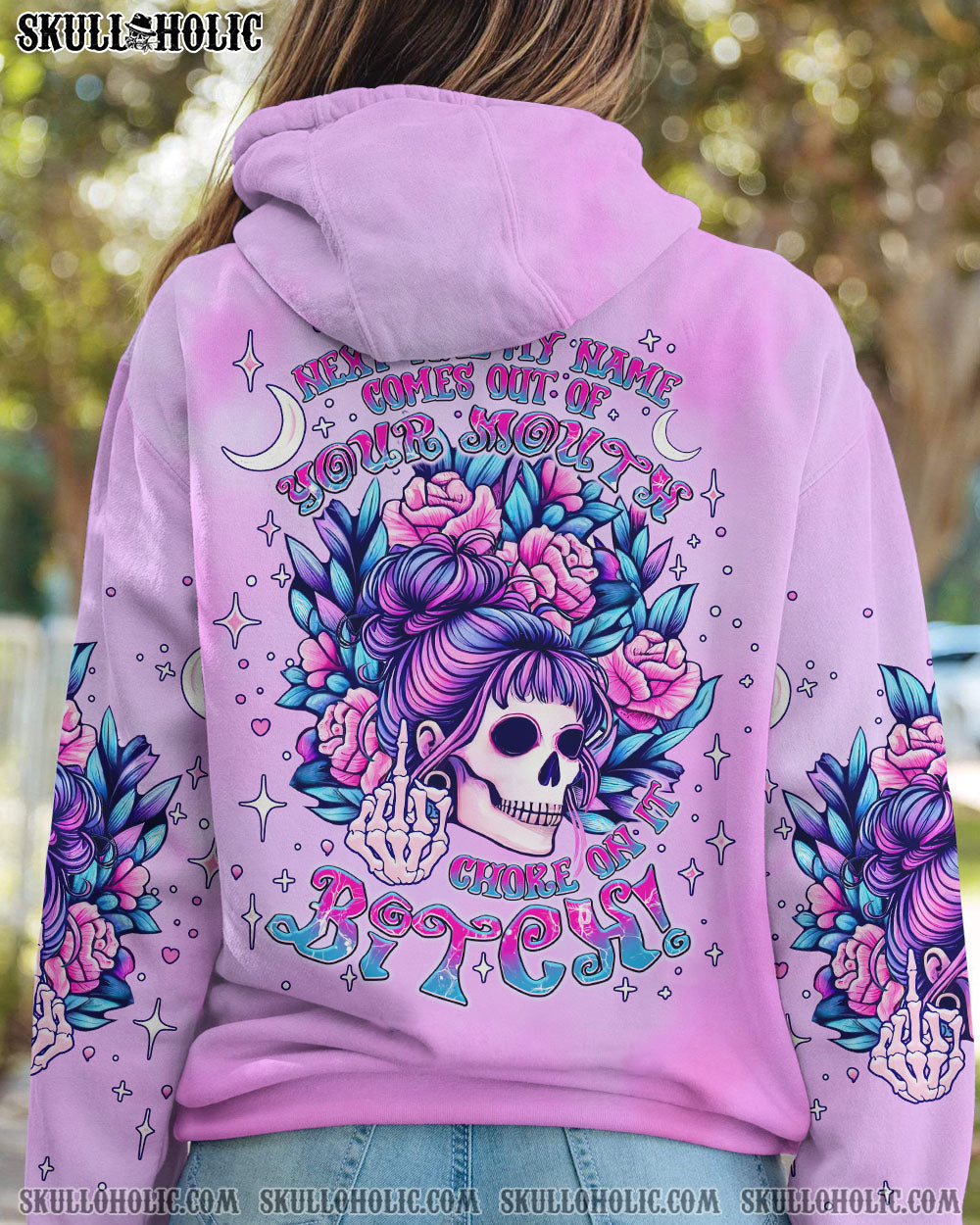 BLISSCORNERS THE GOOD GIRL IN ME MESSY BUN ALL OVER PRINT