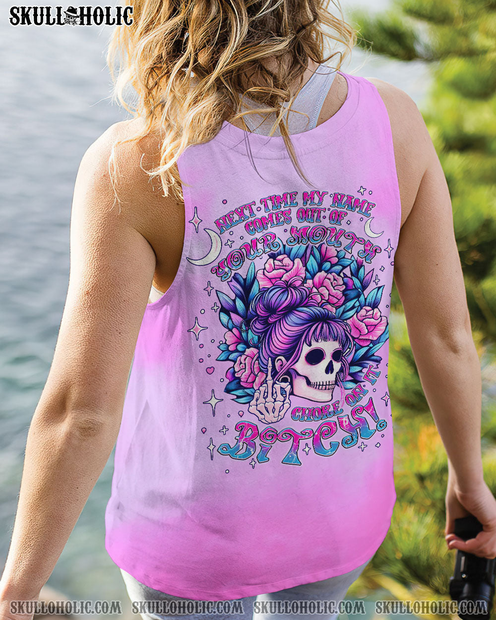 BLISSCORNERS THE GOOD GIRL IN ME MESSY BUN ALL OVER PRINT