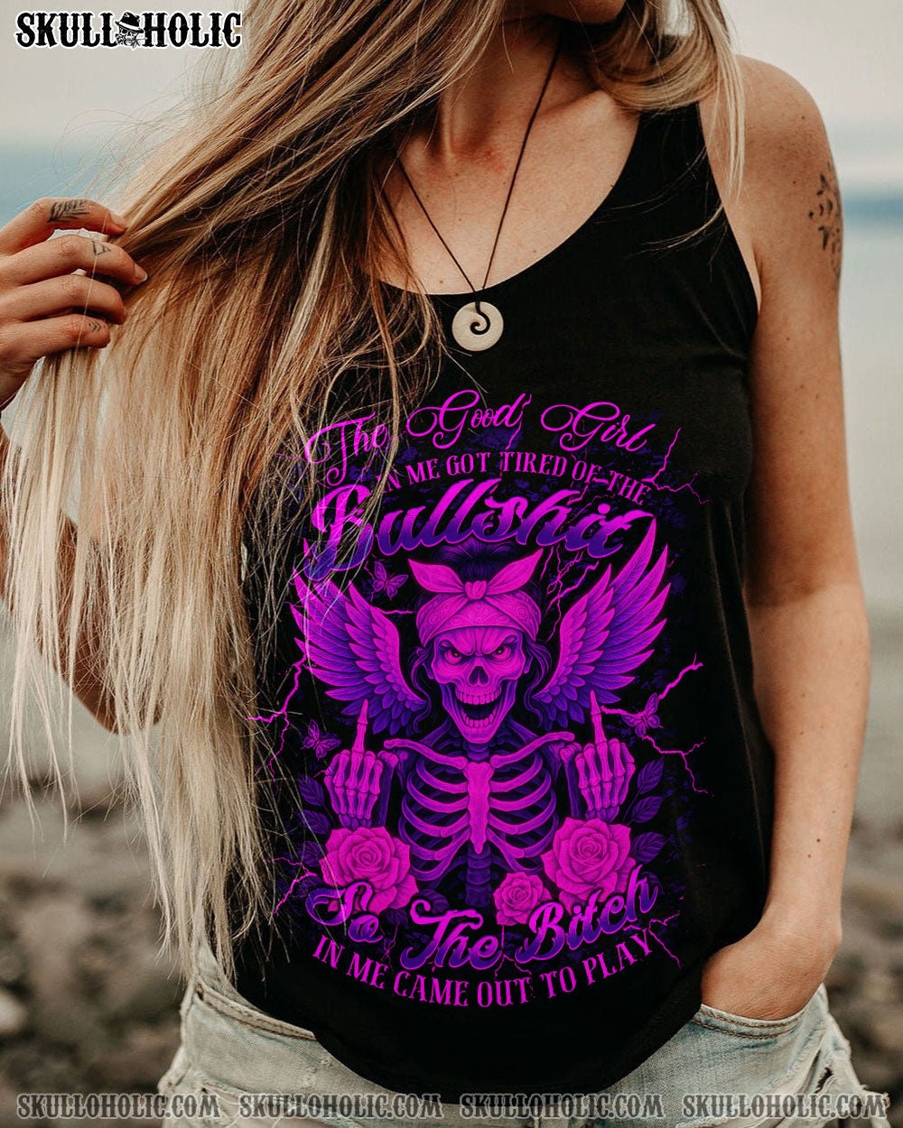 BLISSCORNERS THE GOOD GIRL IN ME MESSY BUN TIE DYE ALL OVER PRINT