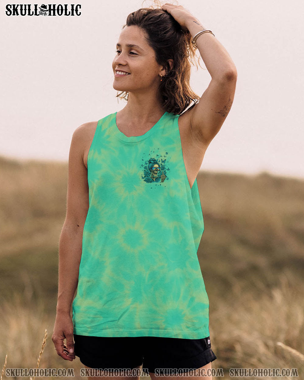 BLISSCORNERS THE GOOD GIRL IN ME MESSY BUN ALL OVER PRINT