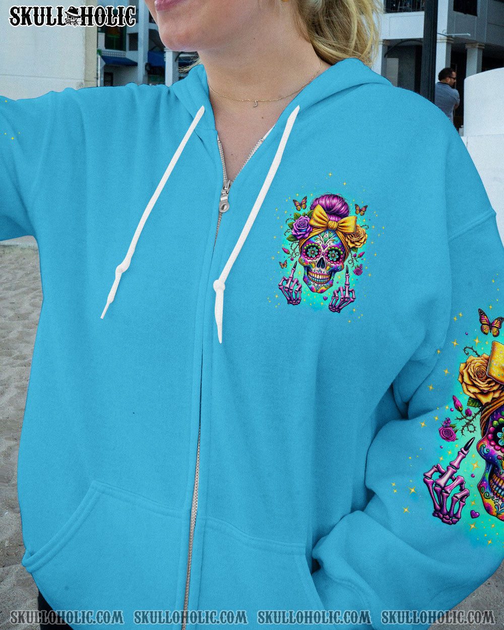 BLISSCORNERS DRINK UP B MESSY BUN SKULL PATRICK'S DAY ALL OVER PRINT