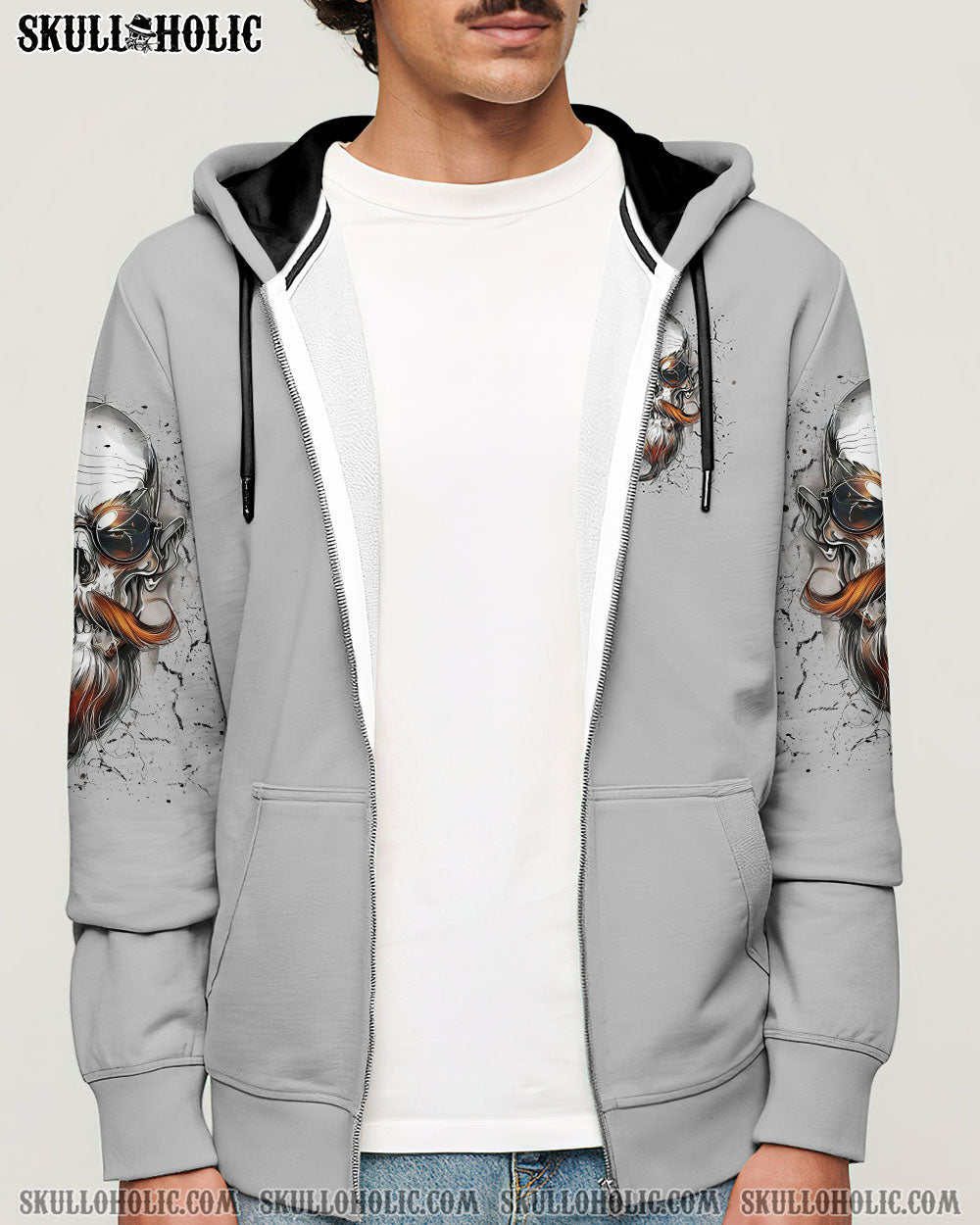 BLISSCORNERS I'M A GRUMPY OLD MAN MY LEVEL OF SARCASM  SKULL ALL OVER PRINT