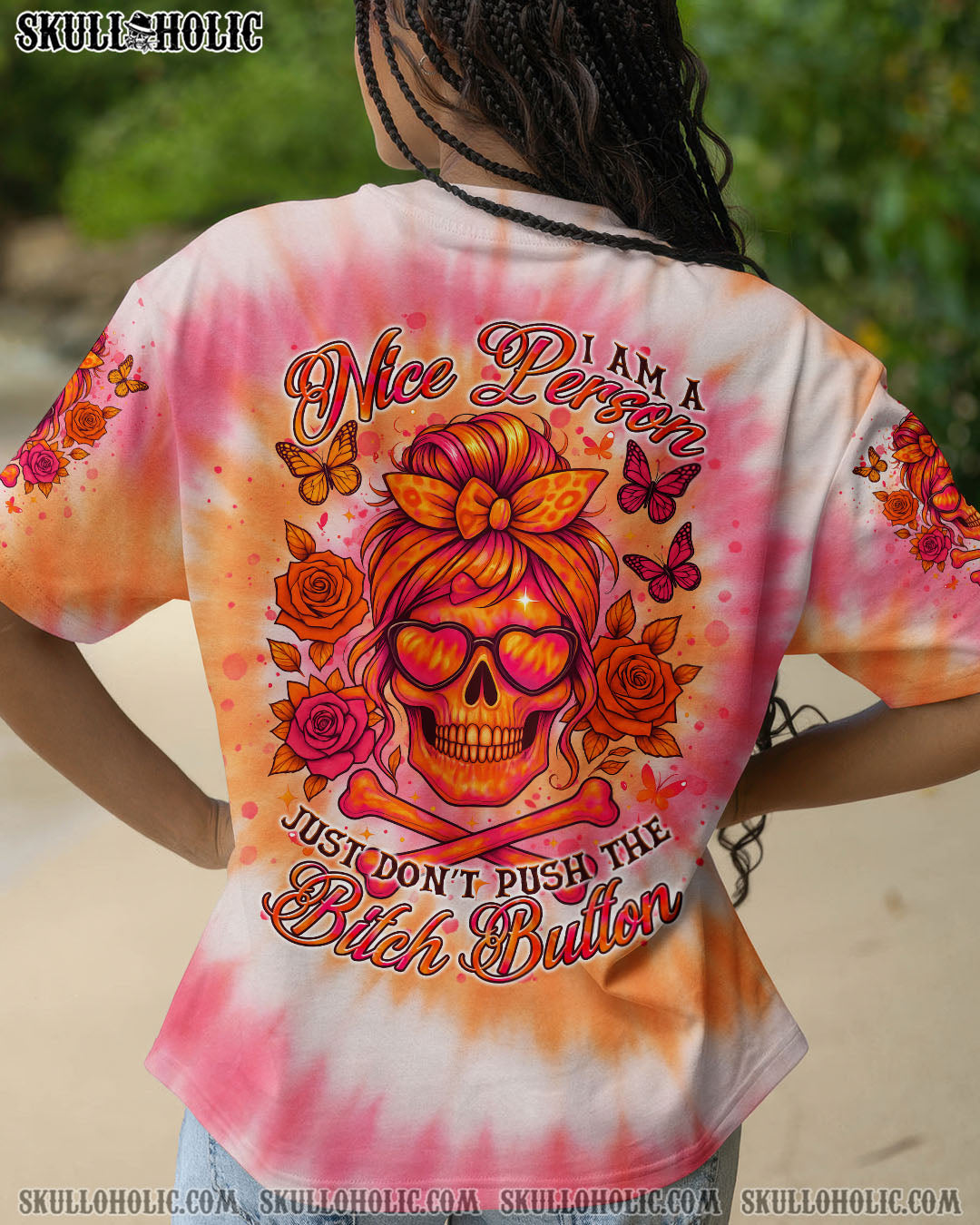 BLISSCORNERS EXPENSIVE DIFFICULT AND TALKS BACK MESSY BUN ALL OVER PRINT