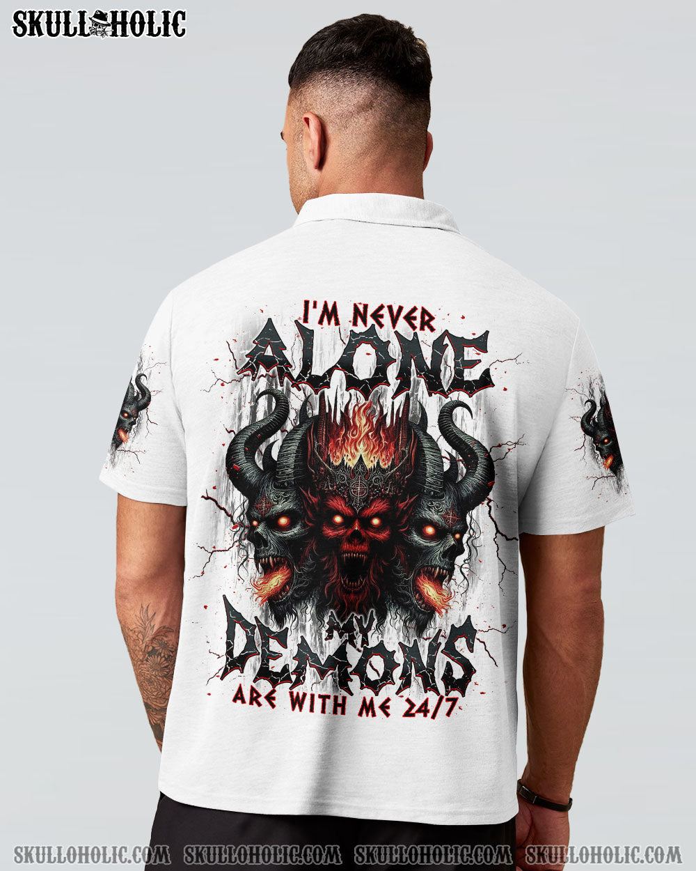 BLISSCORNERS I'M NEVER ALONE MY DEMONS ARE WITH ME 24/7 ALL OVER PRINT