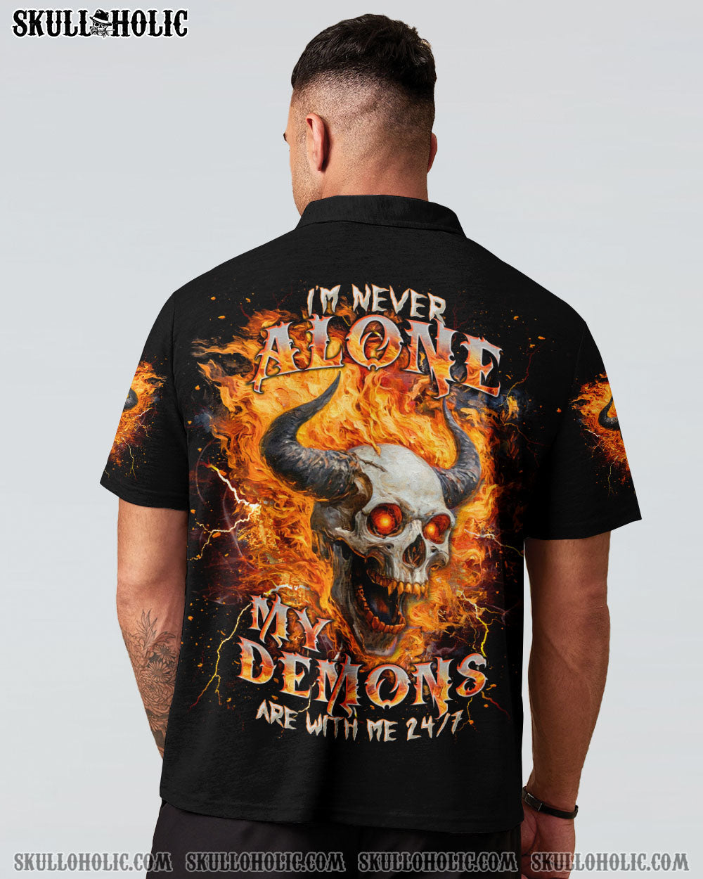 BLISSCORNERS I'M NEVER ALONE MY DEMONS ARE WITH ME 24/7 ALL OVER PRINT