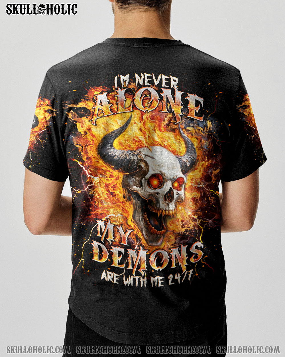 BLISSCORNERS I'M NEVER ALONE MY DEMONS ARE WITH ME 24/7 ALL OVER PRINT