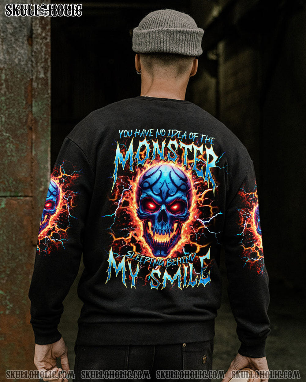 BLISSCORNERS THE MONSTERS SLEEPING BEHIND MY SMILE SKULL ALL OVER PRINT