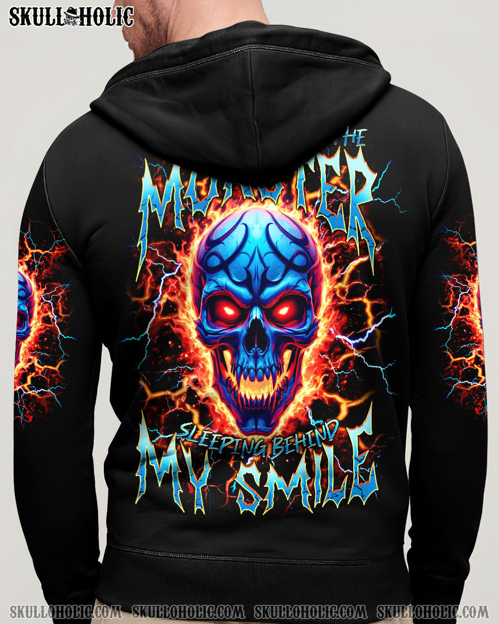 BLISSCORNERS THE MONSTERS SLEEPING BEHIND MY SMILE SKULL ALL OVER PRINT