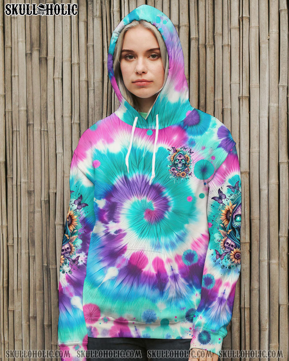 BLISSCORNERS DID I PISS YOU OFF SKULL TIE DYE ALL OVER PRINT
