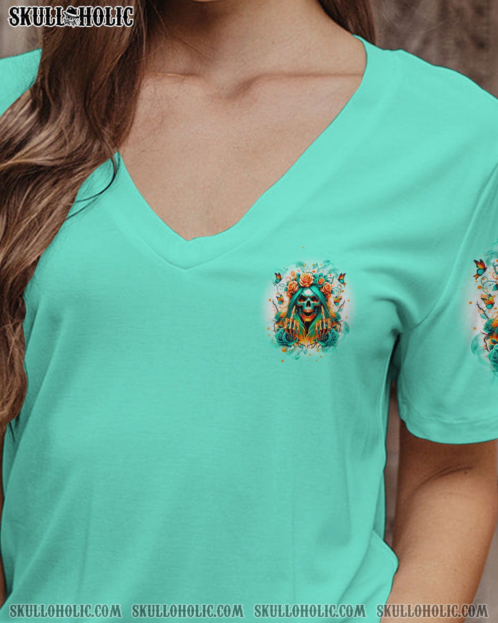 BLISSCORNERS YOU COULDN'T HANDLE ME MESSY BUN SKULL ALL OVER PRINT
