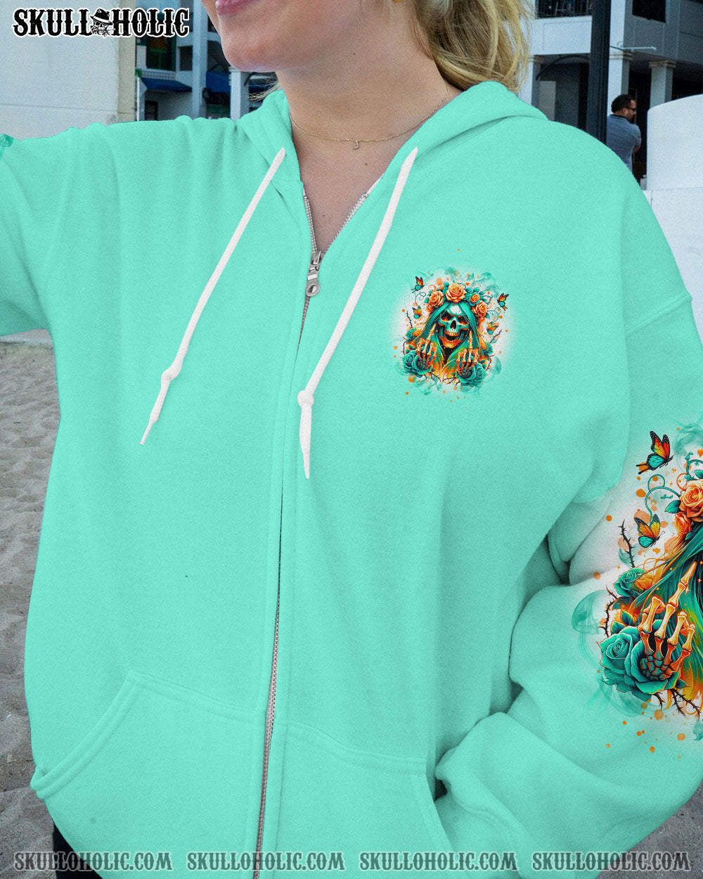 BLISSCORNERS YOU COULDN'T HANDLE ME MESSY BUN SKULL ALL OVER PRINT