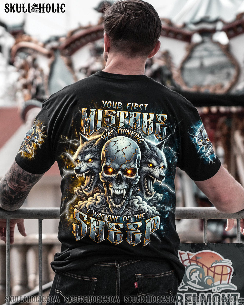 BLISSCORNERS YOUR FIRST MISTAKE WOLF SKULL ALL OVER PRINT