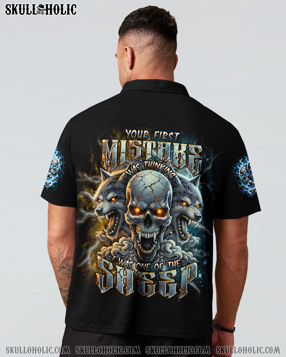 BLISSCORNERS YOUR FIRST MISTAKE WOLF SKULL ALL OVER PRINT