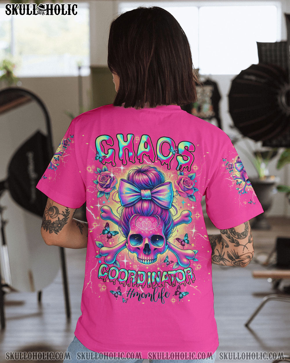 BLISSCORNERS YES I AM A B YES I SPEAK MY MIND SKULL MESSY BUN ALL OVER PRINT