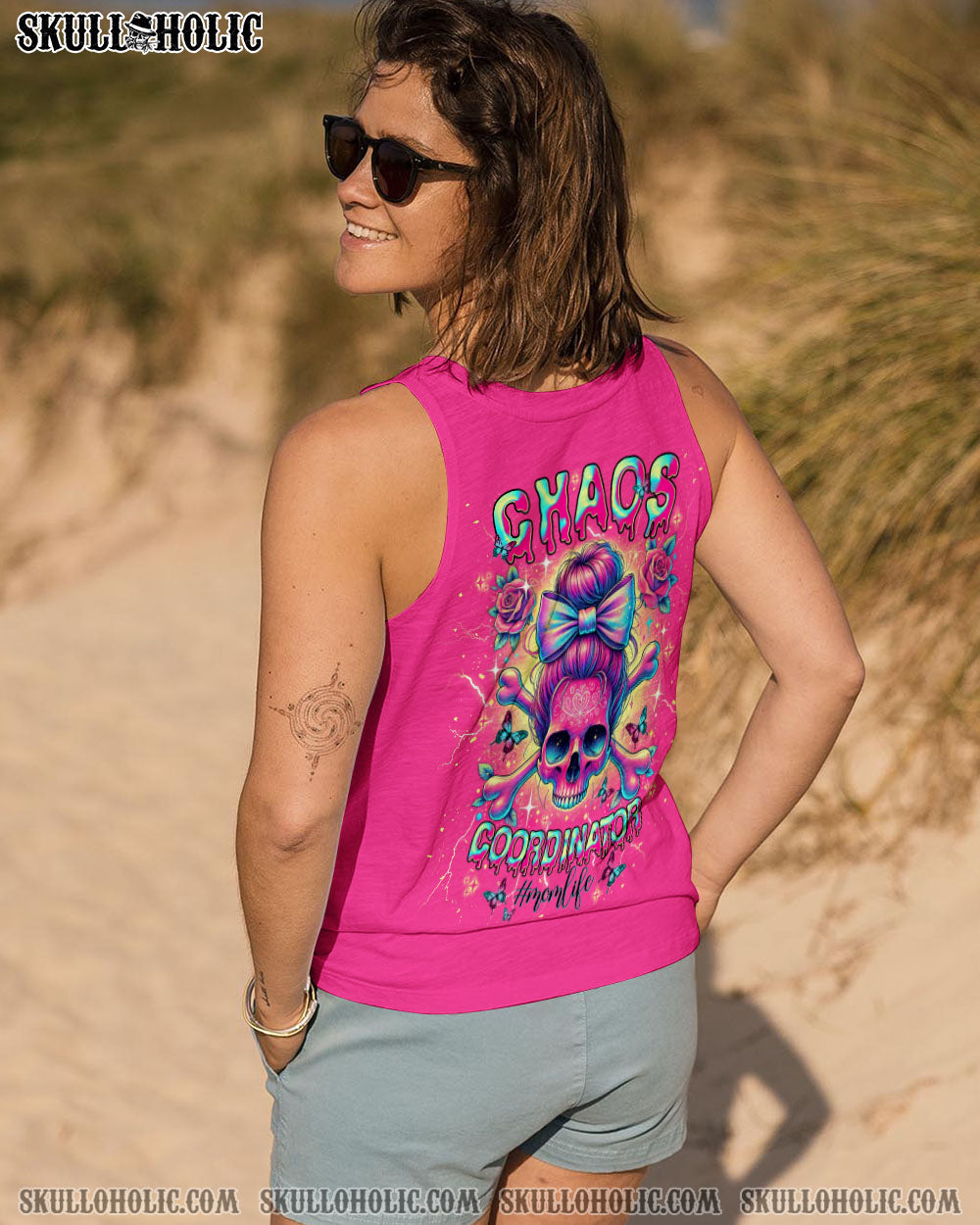 BLISSCORNERS YES I AM A B YES I SPEAK MY MIND SKULL MESSY BUN ALL OVER PRINT