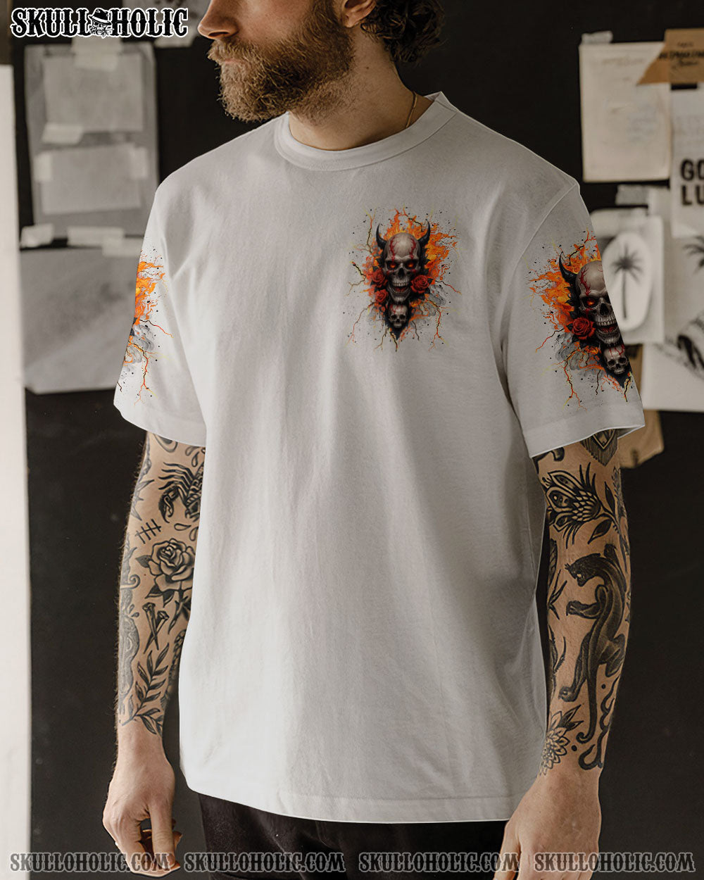 BLISSCORNERS I'M NEVER ALONE MY DEMONS ARE WITH ME 24/7 ALL OVER PRINT