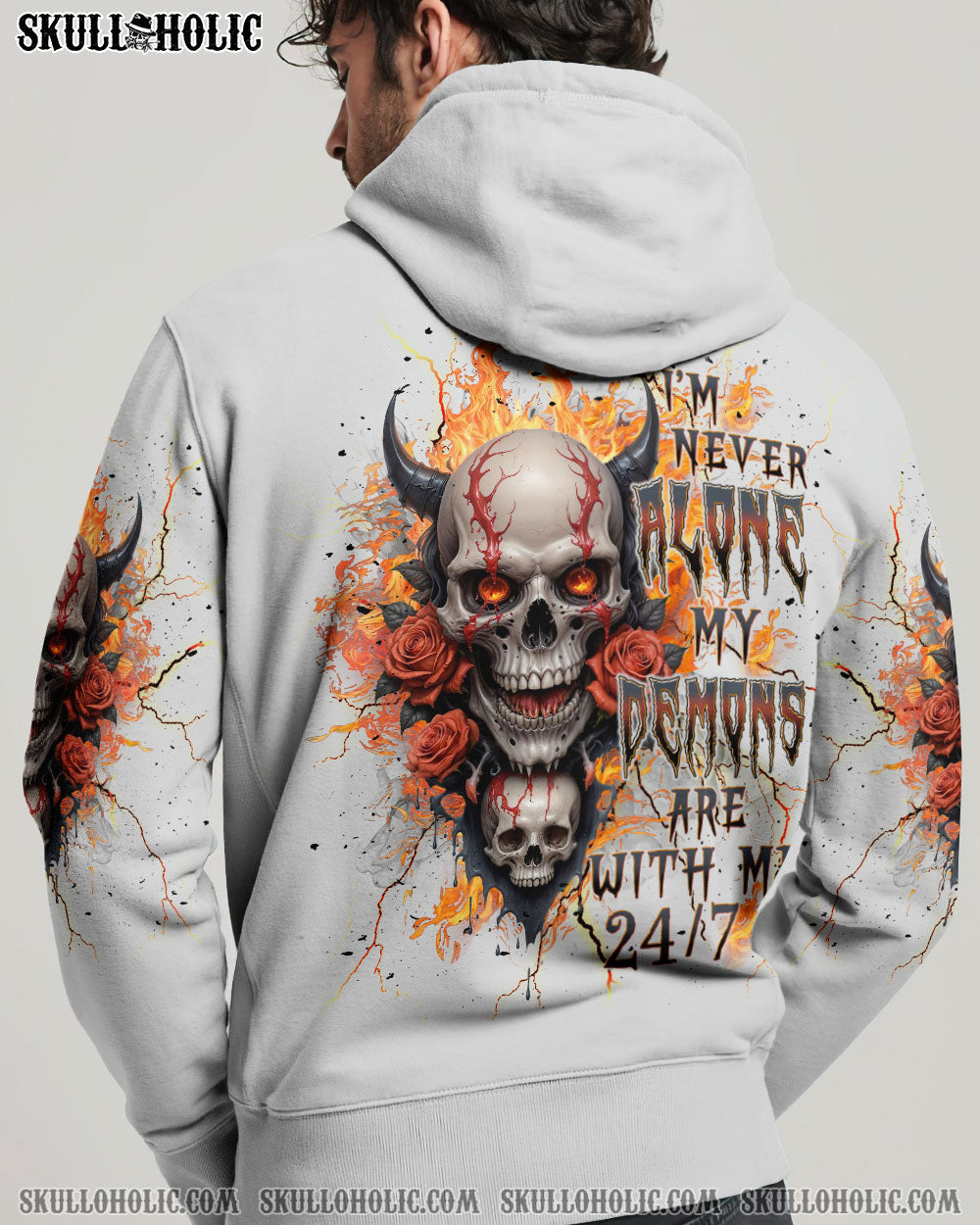 BLISSCORNERS I'M NEVER ALONE MY DEMONS ARE WITH ME 24/7 ALL OVER PRINT