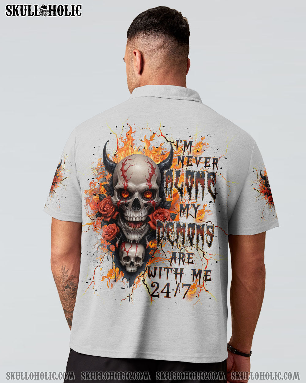 BLISSCORNERS I'M NEVER ALONE MY DEMONS ARE WITH ME 24/7 ALL OVER PRINT