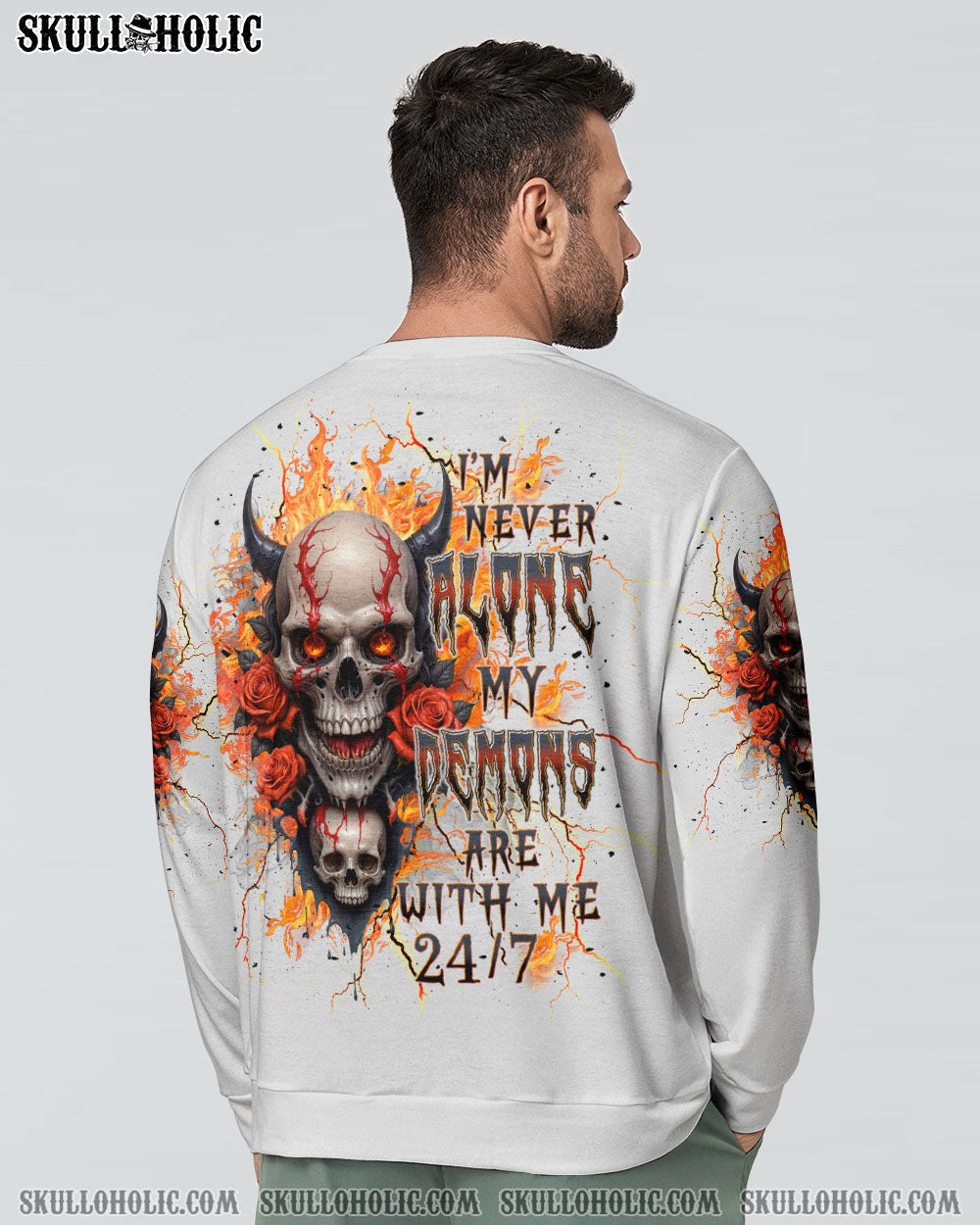 BLISSCORNERS I'M NEVER ALONE MY DEMONS ARE WITH ME 24/7 ALL OVER PRINT