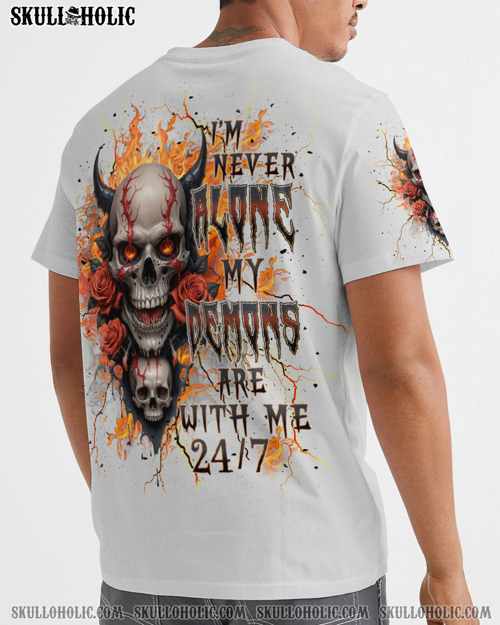 BLISSCORNERS I'M NEVER ALONE MY DEMONS ARE WITH ME 24/7 ALL OVER PRINT