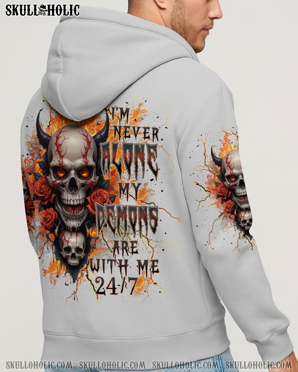 BLISSCORNERS I'M NEVER ALONE MY DEMONS ARE WITH ME 24/7 ALL OVER PRINT