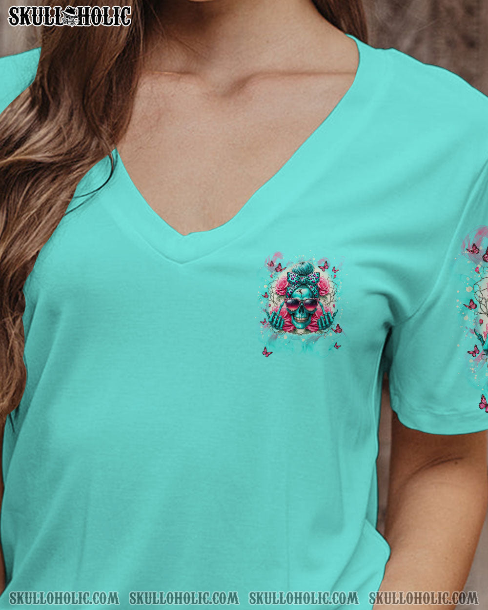 BLISSCORNERS THE KEY TO HAPPINESS MESSY BUN SKULL ALL OVER PRINT