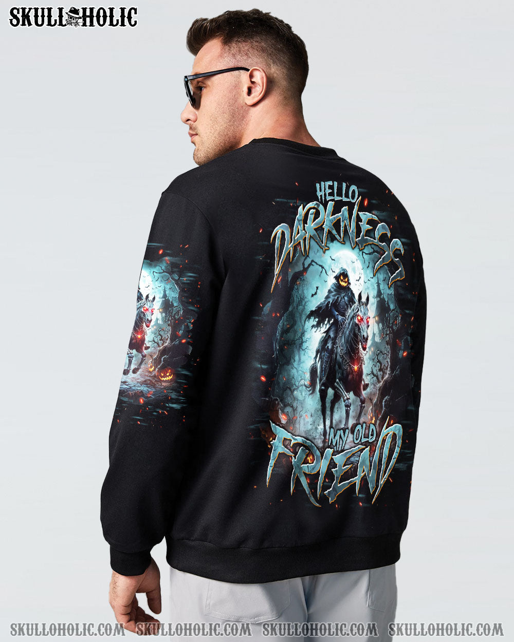 BLISSCORNERS HELLO DARKNESS MY OLD FRIEND HALLOWEEN ALL OVER PRINT