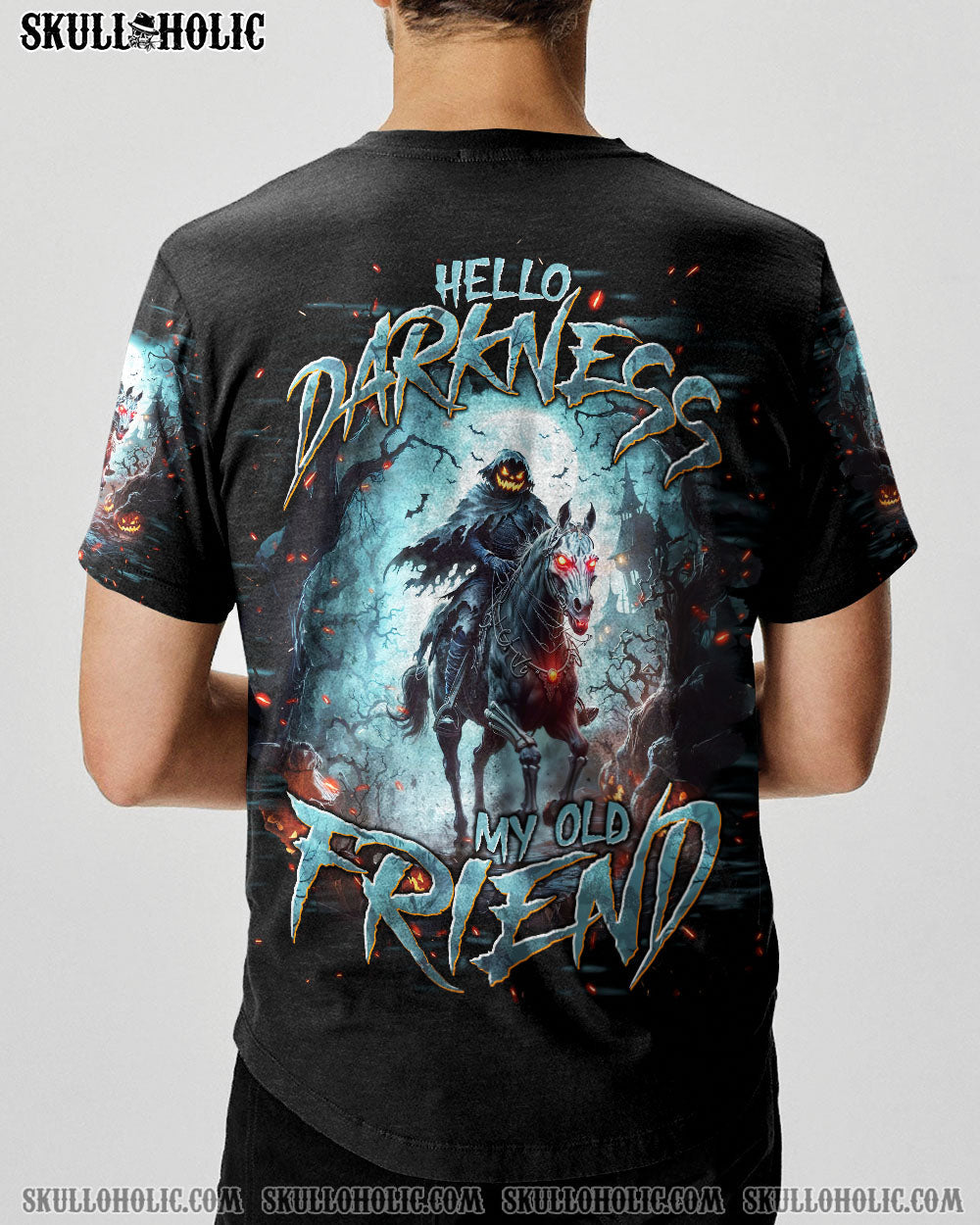 BLISSCORNERS HELLO DARKNESS MY OLD FRIEND HALLOWEEN ALL OVER PRINT