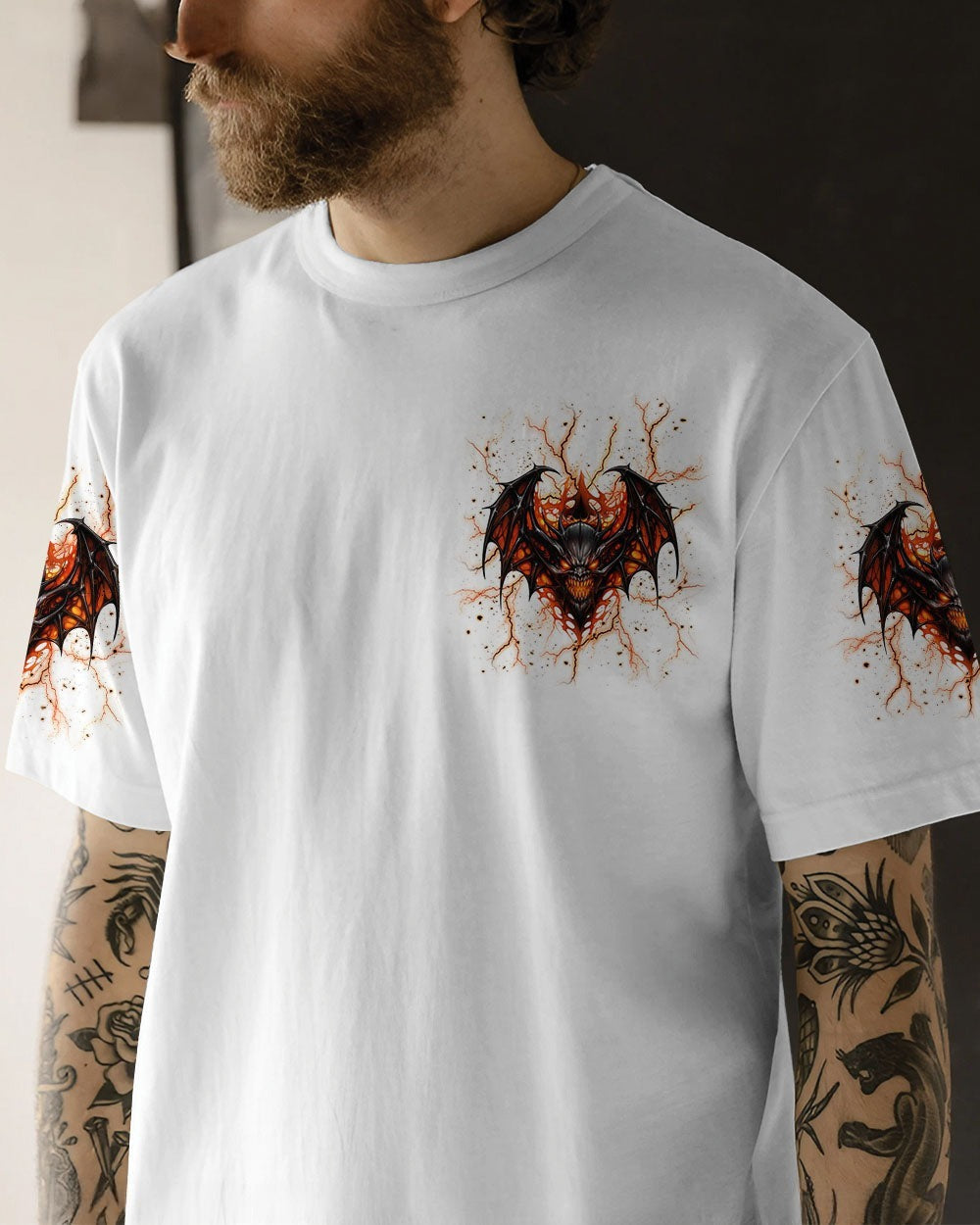 BLISSCORNERS I'M NEVER ALONE SKULL DEMON ALL OVER PRINT