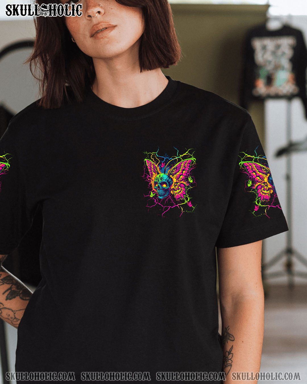 BLISSCORNERS KARMA FAIRY SKULL BUTTERFLY ALL OVER PRINT