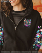 BLISSCORNERS A MOUTH I CAN'T CONTROL SKULL MESSY BUN ROSE ALL OVER PRINT