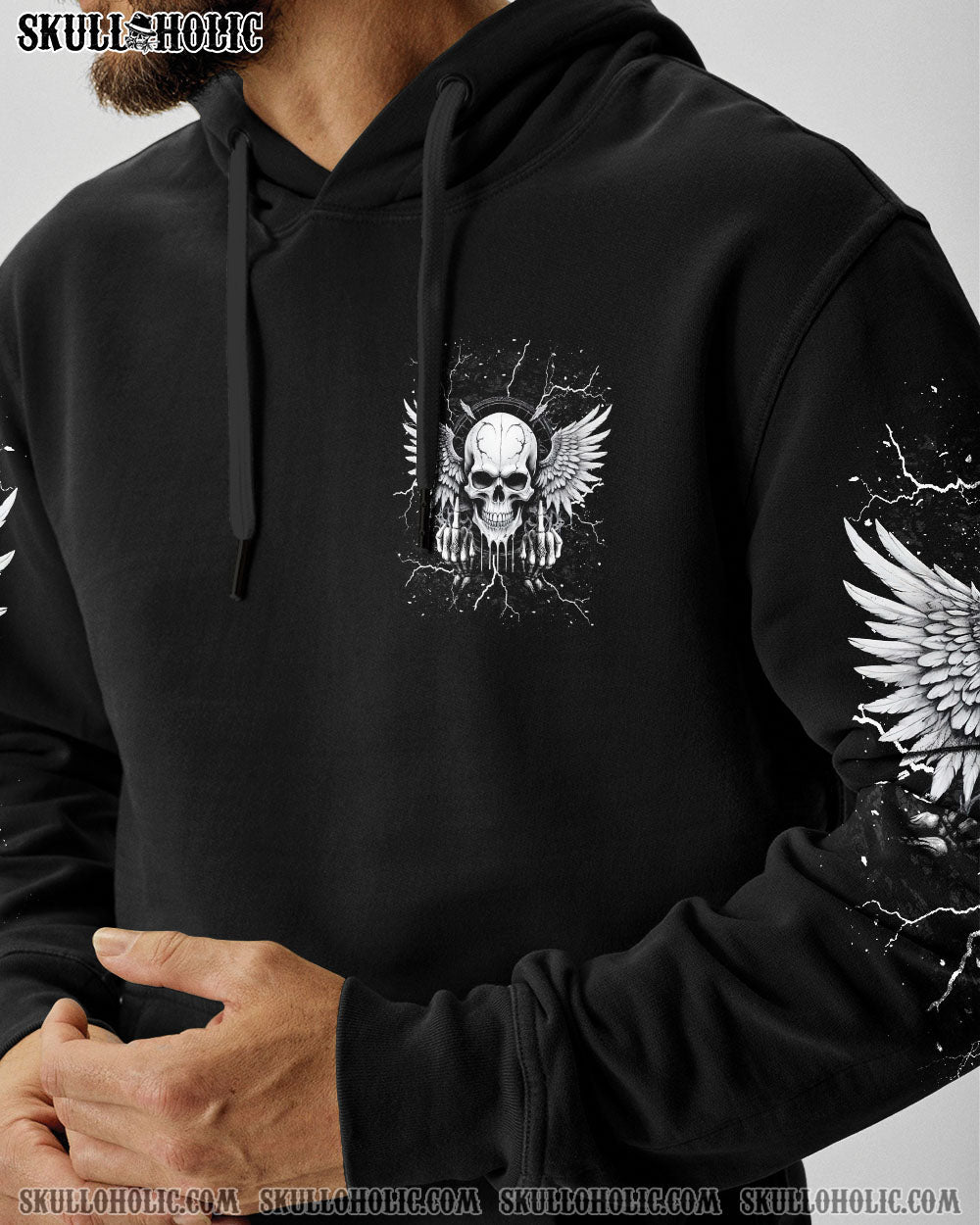 BLISSCORNERS MY GIVE A F IS BROKEN SKULL WINGS ALL OVER PRINT