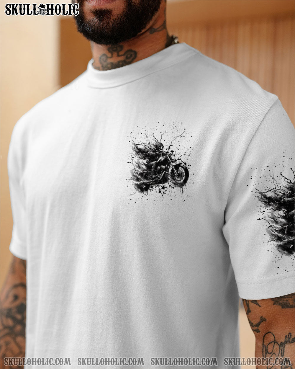 BLISSCORNERS TAKE IT OUT AND PLAY WITH IT BIKER SKULL ALL OVER PRINT