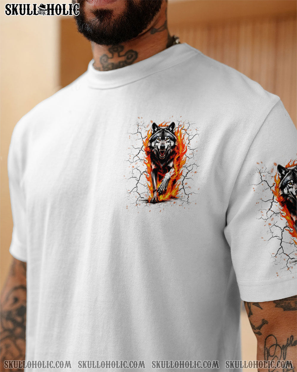 BLISSCORNERS YOUR FIRST MISTAKE WOLF FIRE ALL OVER PRINT