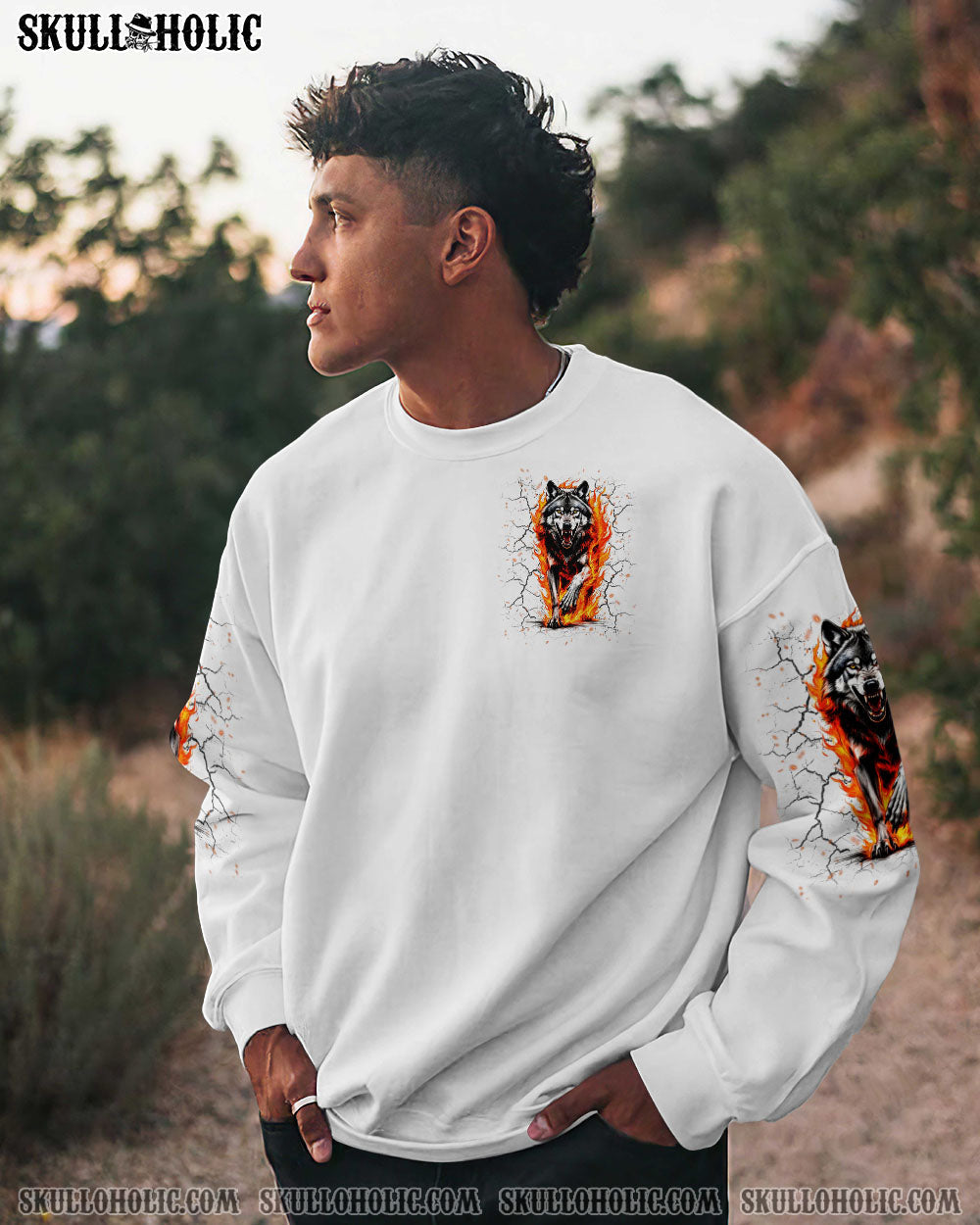 BLISSCORNERS YOUR FIRST MISTAKE WOLF FIRE ALL OVER PRINT