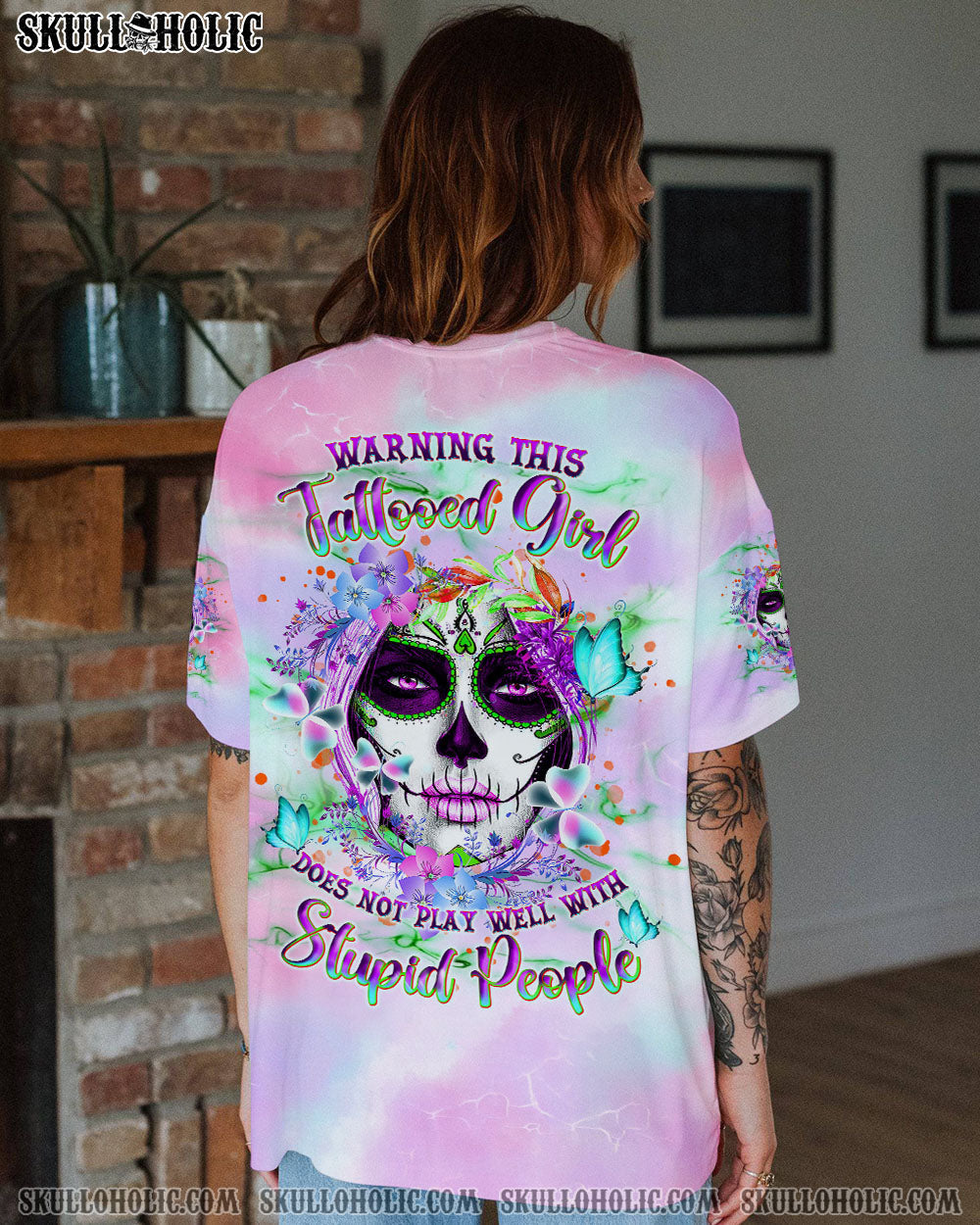 BLISSCORNERS WARNING THIS TATTOOED GIRL ALL OVER PRINT
