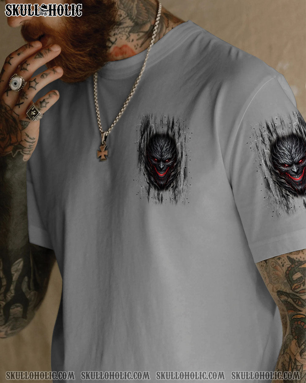 BLISSCORNERS I'M NEVER ALONE MY DEMONS ARE WITH ME 24/7 ALL OVER PRINT